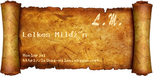 Lelkes Milán névjegykártya