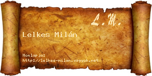 Lelkes Milán névjegykártya